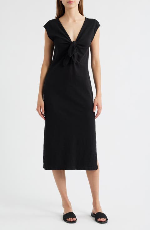 Kalee Tie Neck Midi Dress