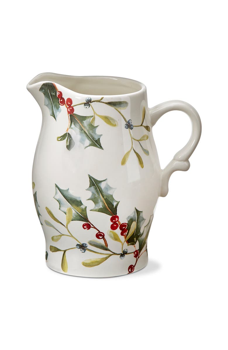 tag Winter Sprig Ceramic Beverage Pitcher Multicolor Hand Wash, Main, color, Multicolored