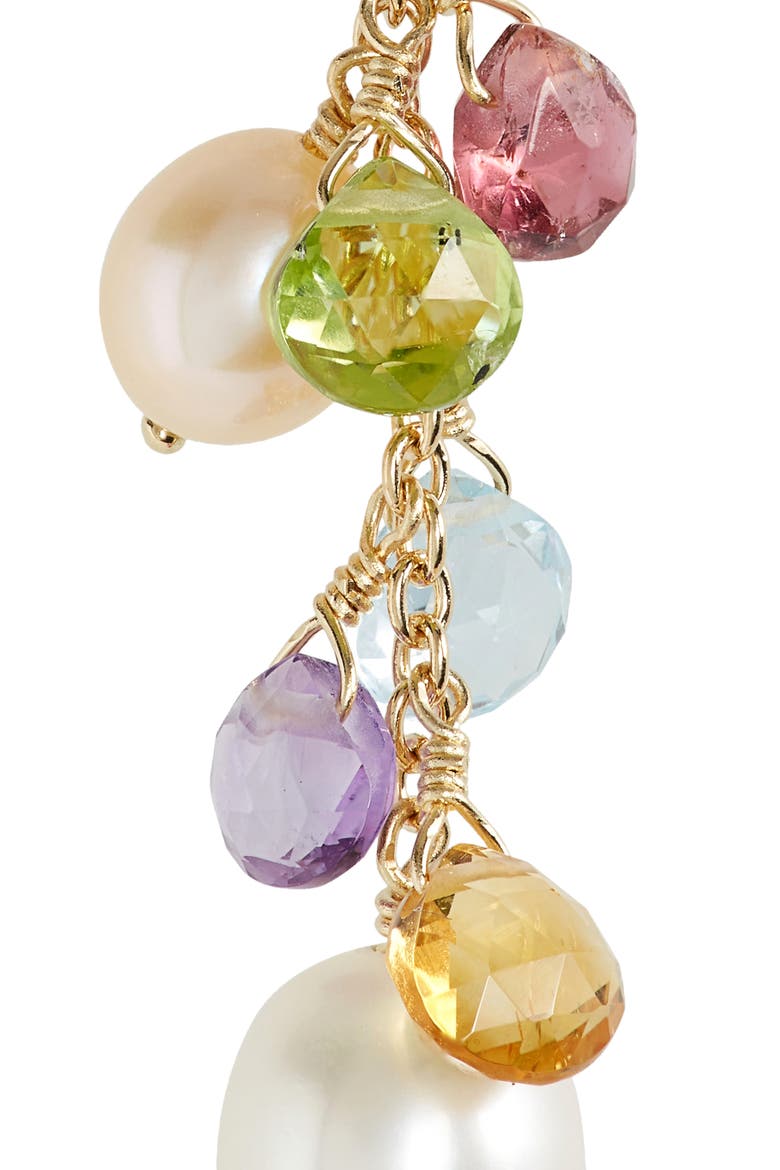 Paradise Drop Earrings, Alternate, color, YELLOW GOLD