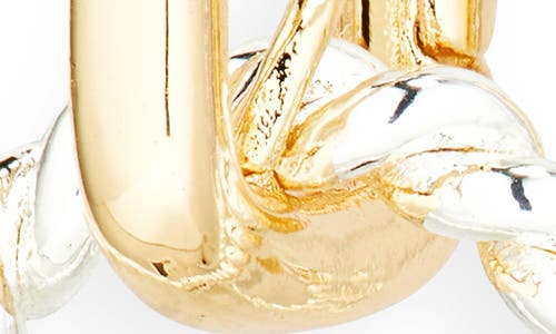 Nordstrom Rack Twisted Link Drop Huggie Hoop Earrings In Multi