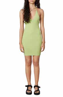 Nia Thin Ribbed Halter Slipdress