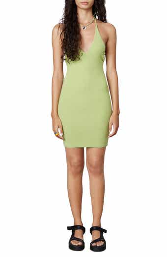 Nia Thin Ribbed Halter Slipdress