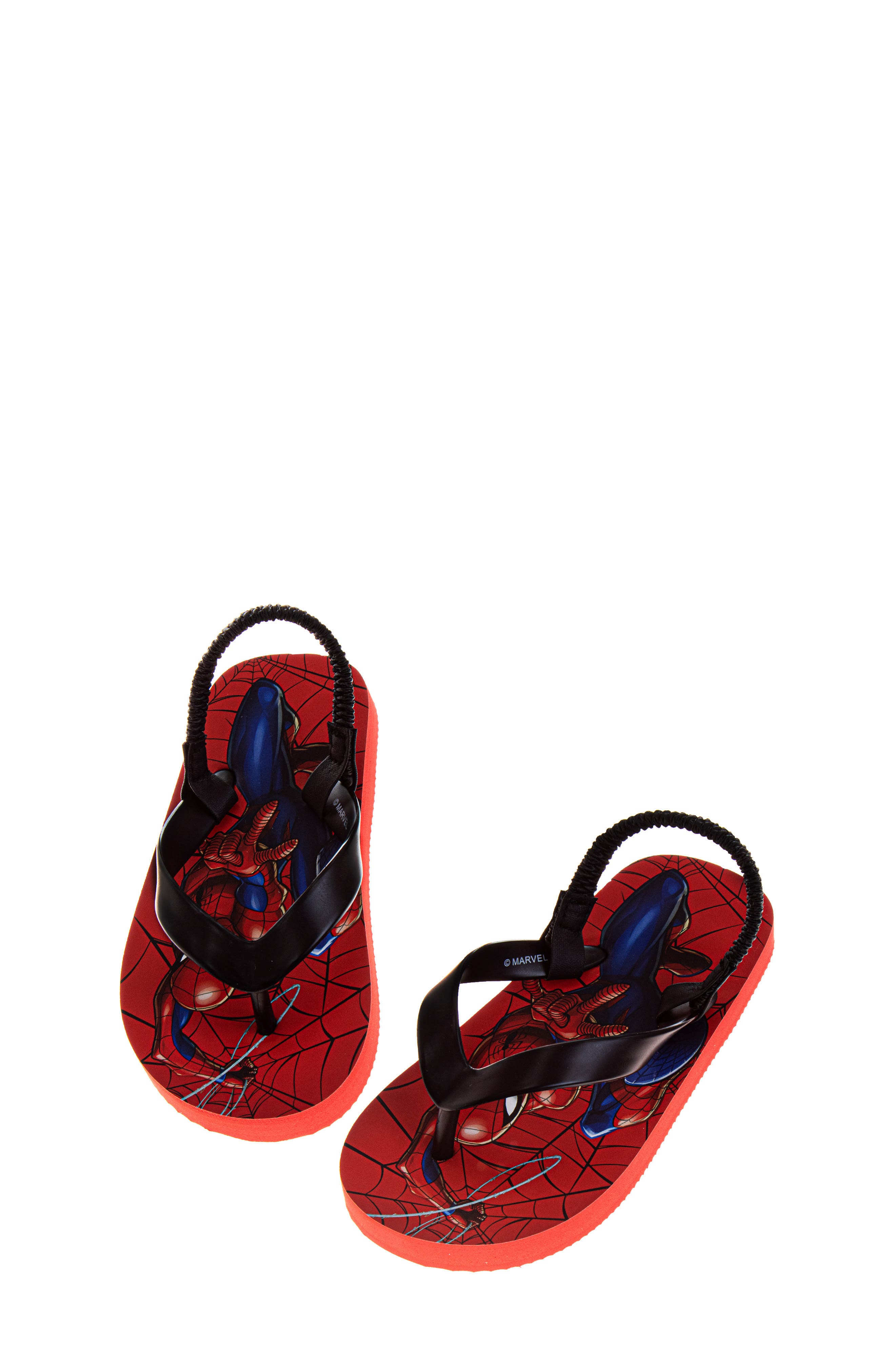 JOSMO Kids' Spider-Man Slingback Flip Flop Sandal, Alternate, color, Red