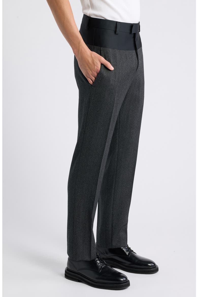 Hogan Virgin Wool Trousers, Alternate, color, DARK GREY