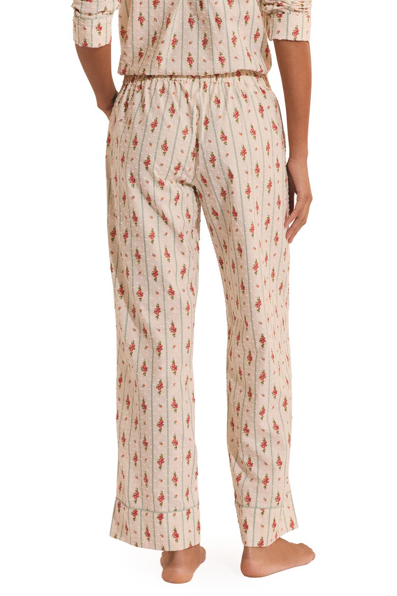 Orea Swiss Dot Cotton Pajama Pants, Alternate, color, POWDER PINK