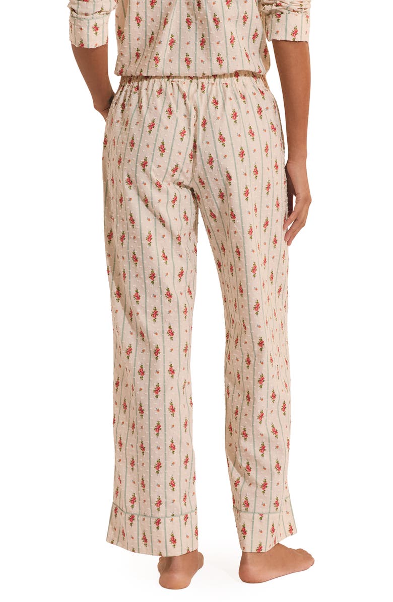 Etam Orea Swiss Dot Cotton Pajama Pants, Alternate, color, Powder Pink