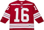 Mitchell & Ness Men's Mitchell & Ness Joe Montana Scarlet San Francisco 49ers Maxxed Out Fashion Hockey Jersey