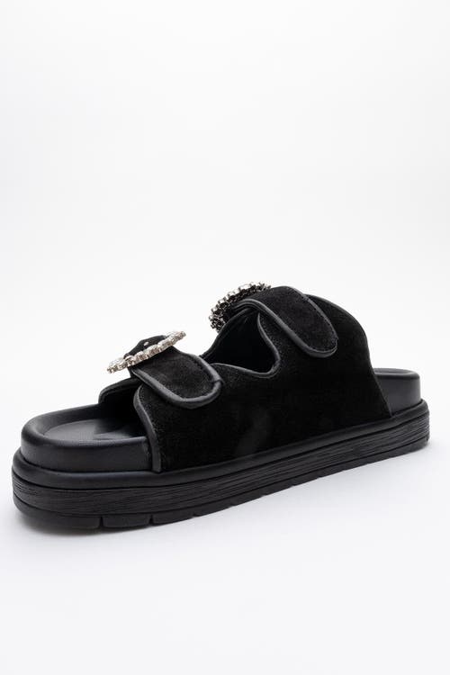 Forever & Always Shoes Morelia Suede Leather Slide Sandal