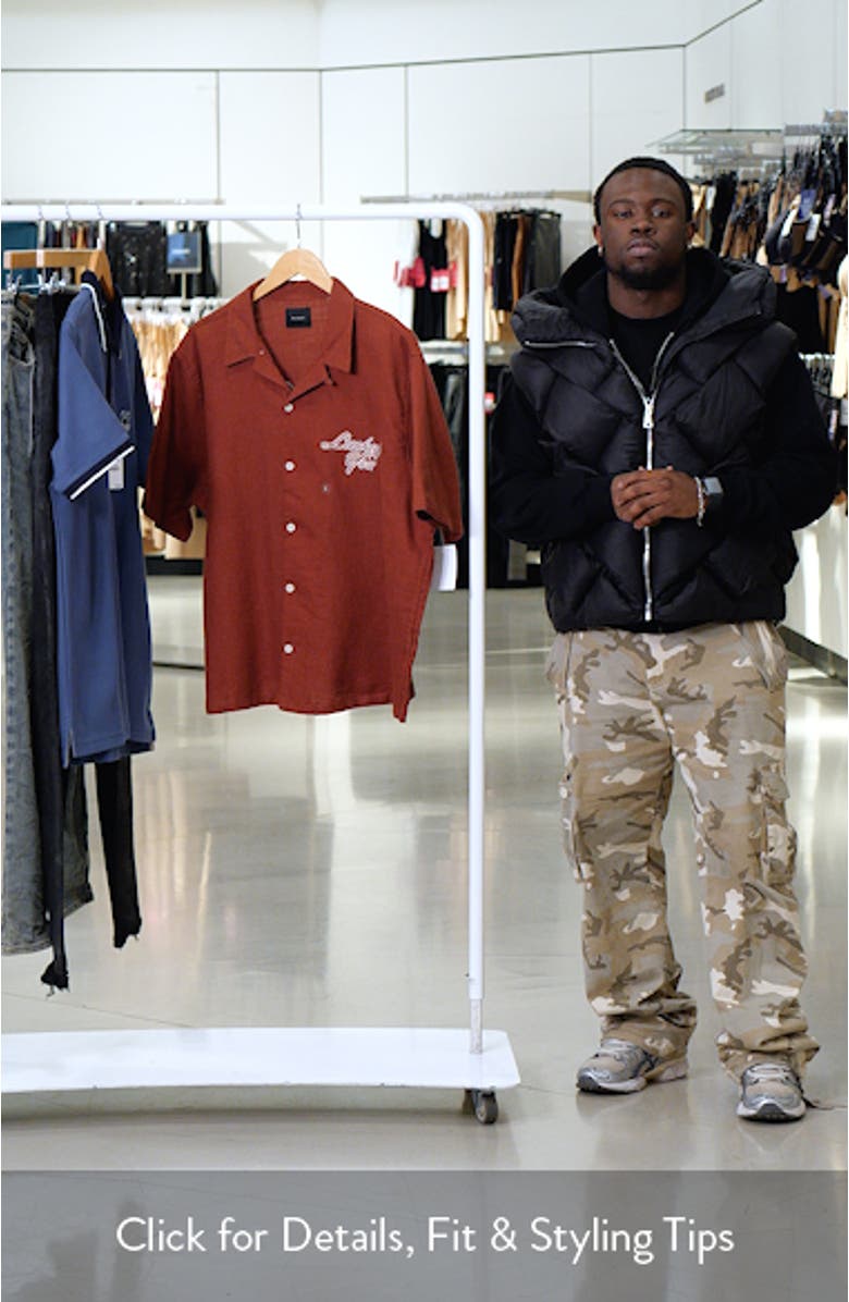 Oversize Embroidered Lucky You Camp Shirt, sales video thumbnail