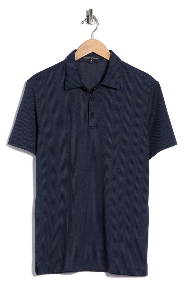 Robert Barakett Skyler Cotton Blend Polo, Alternate, color, Dark Caspian