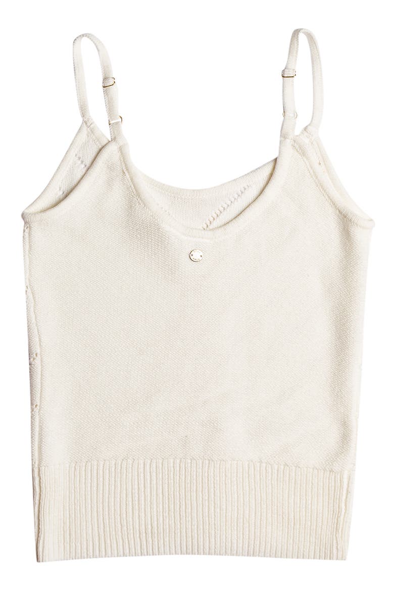 Sunrise Club Pointelle Stitch Tank, Alternate, color, SNOW WHITE