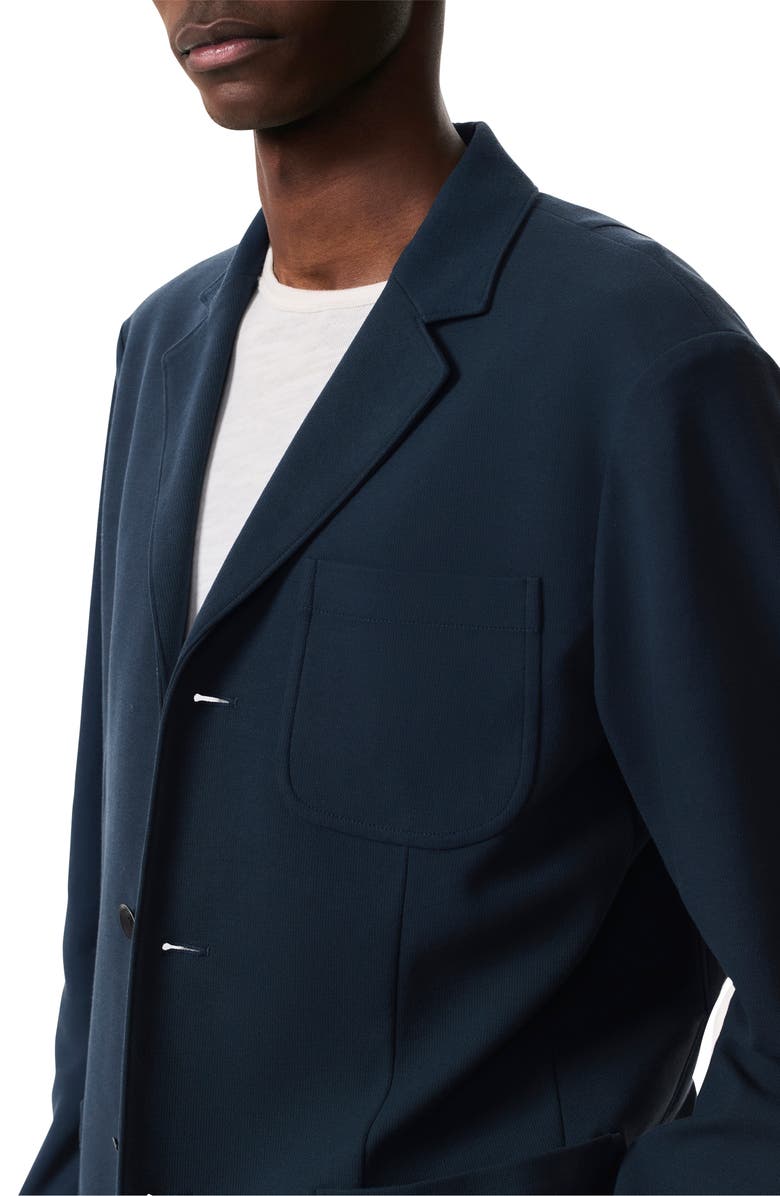 rag & bone Achilles Navy Cotton Blend Knit Sport Coat, Alternate, color, Ink Blue