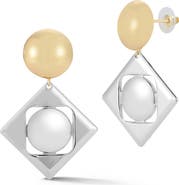 SPHERA MILANO Large Two-Tone Drop Earrings