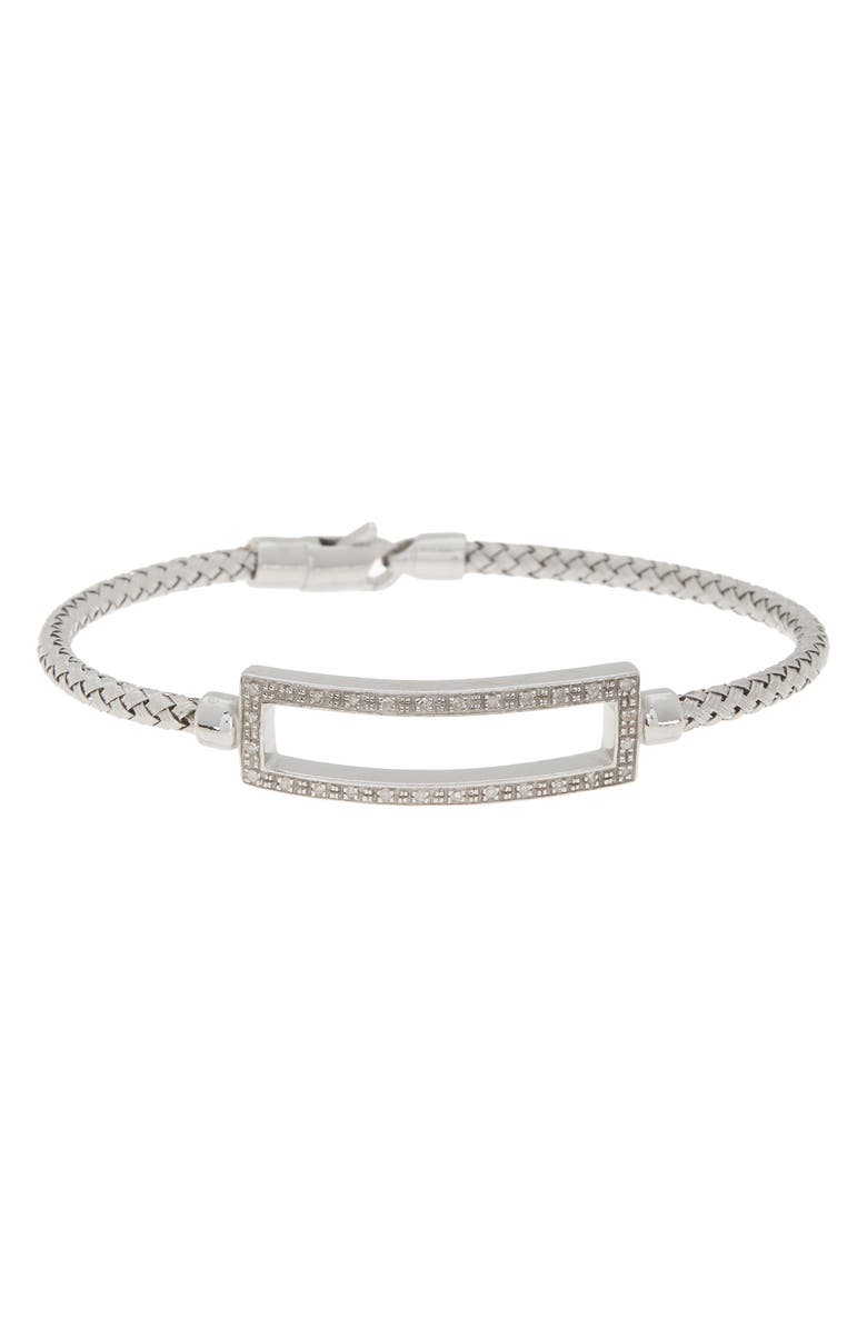 MESHMERISE 18K Gold Plated Stainless Steel Diamond Bangle Bracelet - 0.2 ctw., Main, color,