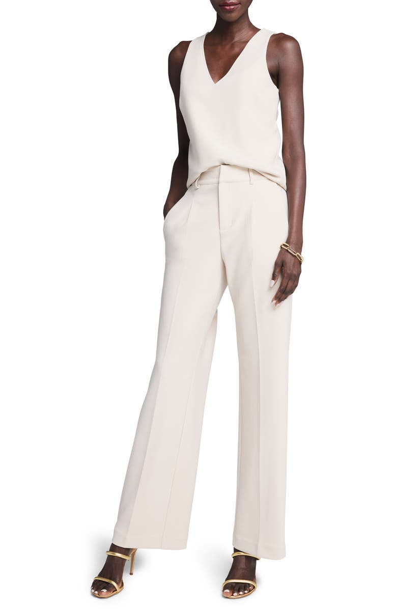 NIC+ZOE Wide Leg Scuba Knit Pants, Alternate, color, Powder