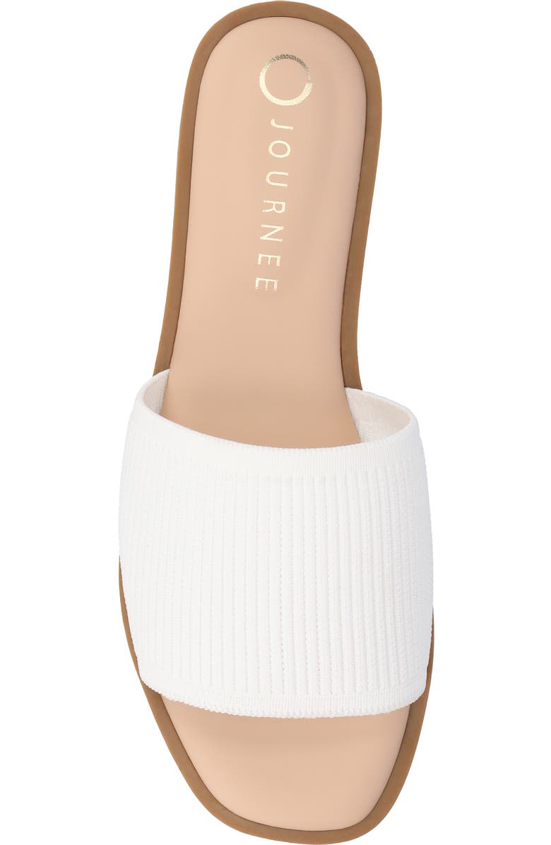 Journee Collection Prisilla Slide Sandal, Alternate, color, White