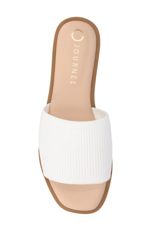 Journee Collection Prisilla Slide Sandal In White