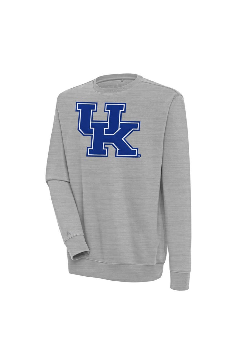 ANTIGUA Men's Antigua  Heather Gray Kentucky Wildcats Victory Pullover Sweatshirt, Main, color, 