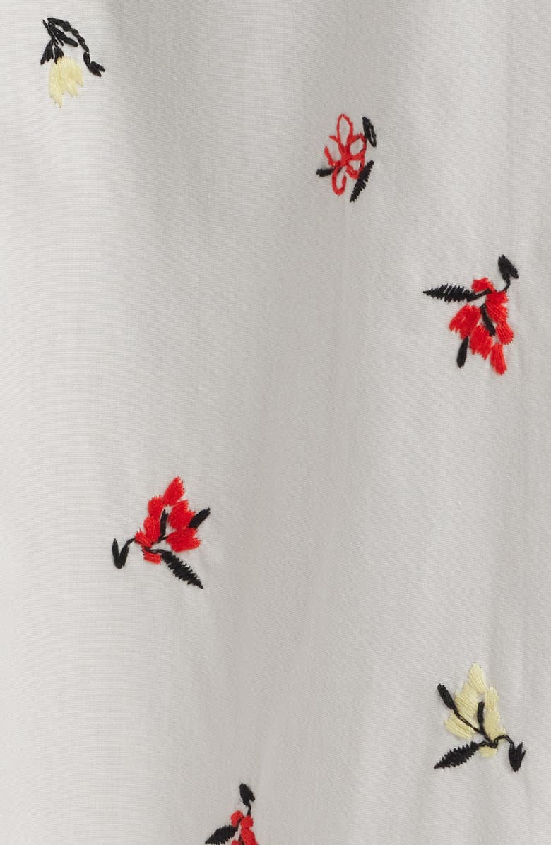 Solid & Striped The Gael Embroidered Midi Skirt, Alternate, color, Brule