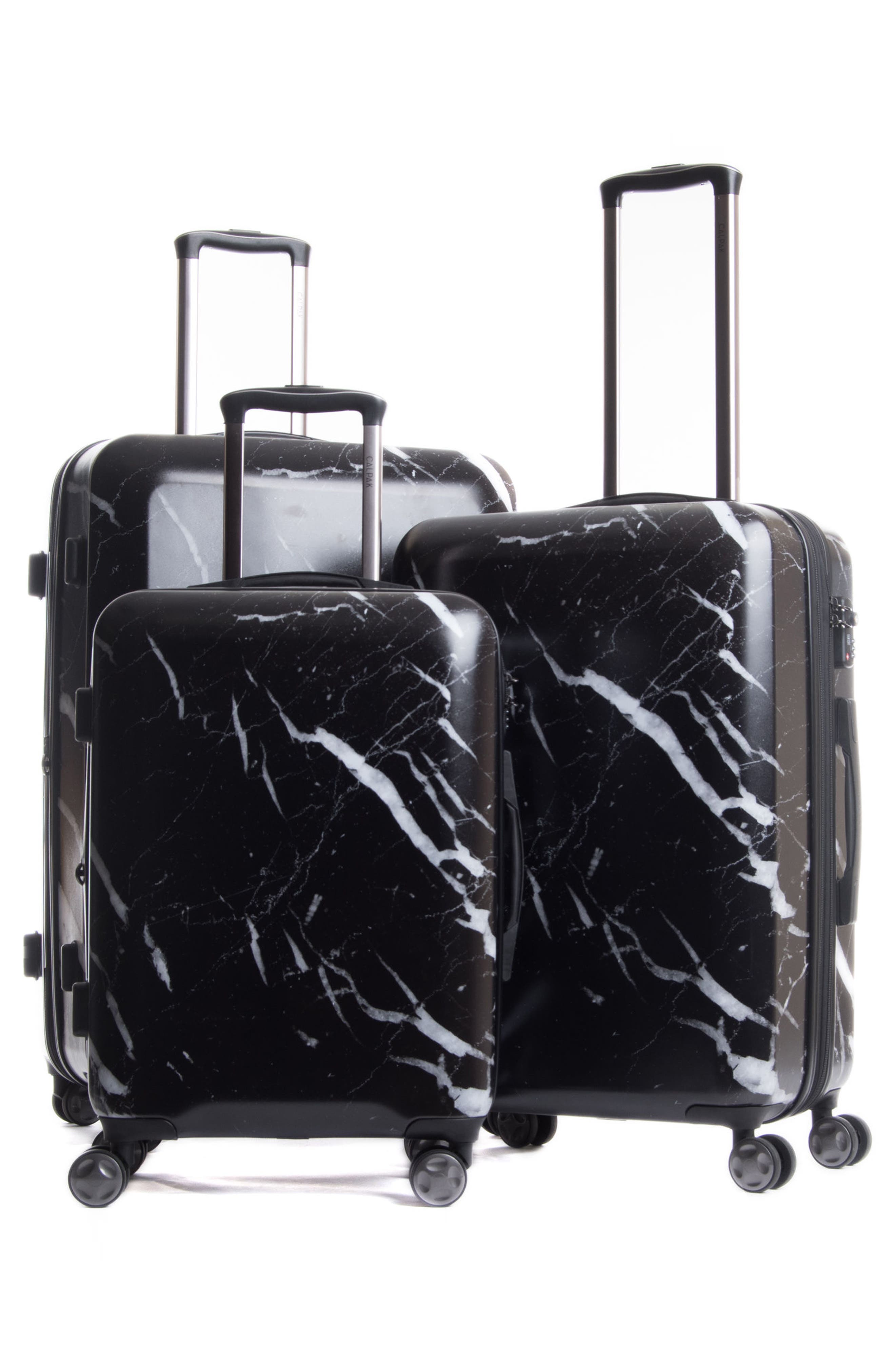 CALPAK Astyll 3-Piece Marbled Luggage Set, Alternate, color, 