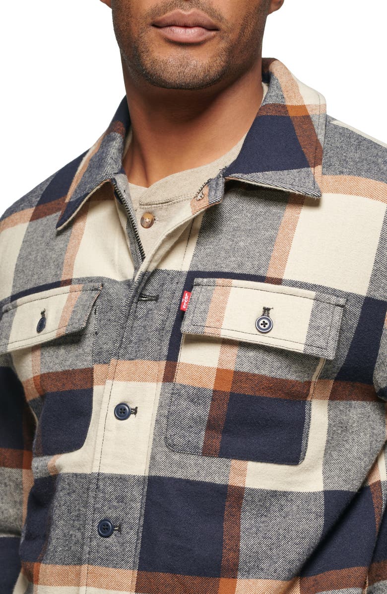 Levi's Quilt Lined Cotton Shacket, Alternate, color, Skater Plaid