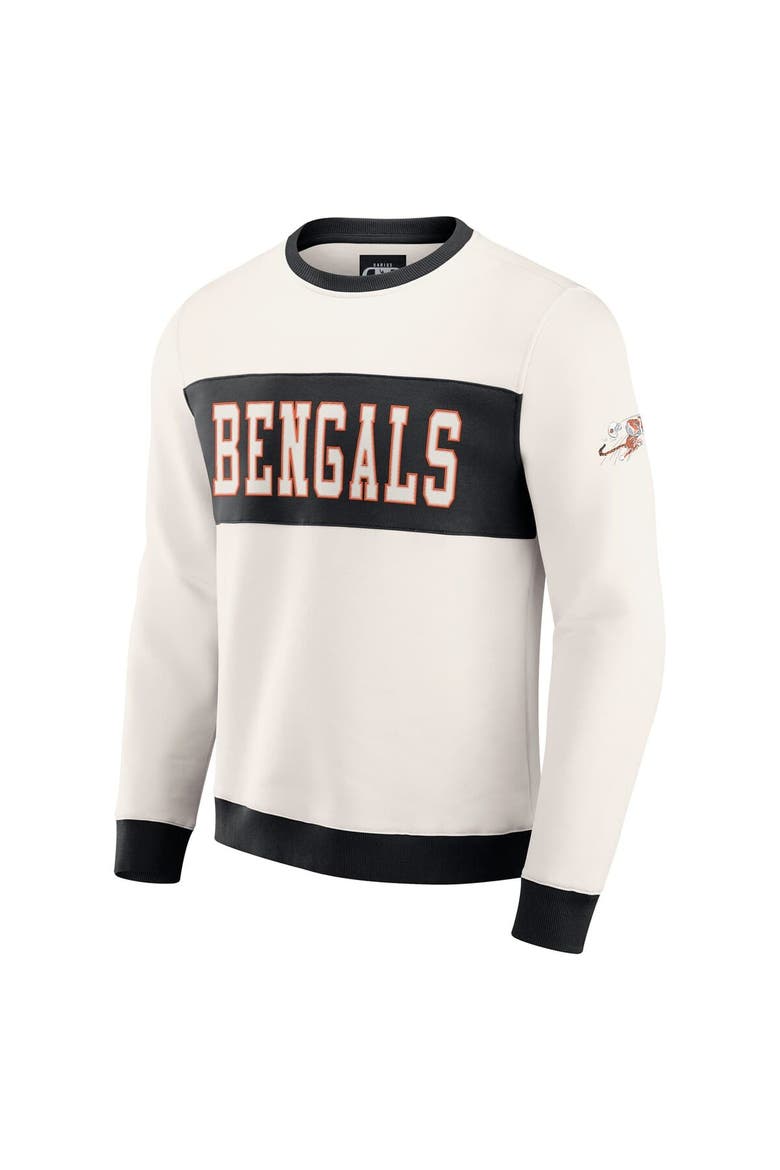 Men's Darius Rucker Collection by Fanatics  Cream Cincinnati Bengals Colorblock Pullover Sweatshirt, Alternate, color, Cream