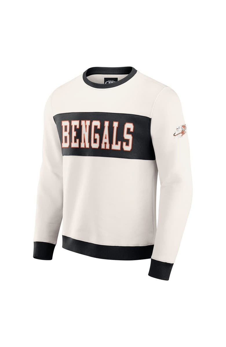 Darius Rucker Collection by Fanatics Men's Darius Rucker Collection by Fanatics  Cream Cincinnati Bengals Colorblock Pullover Sweatshirt, Alternate, color, 