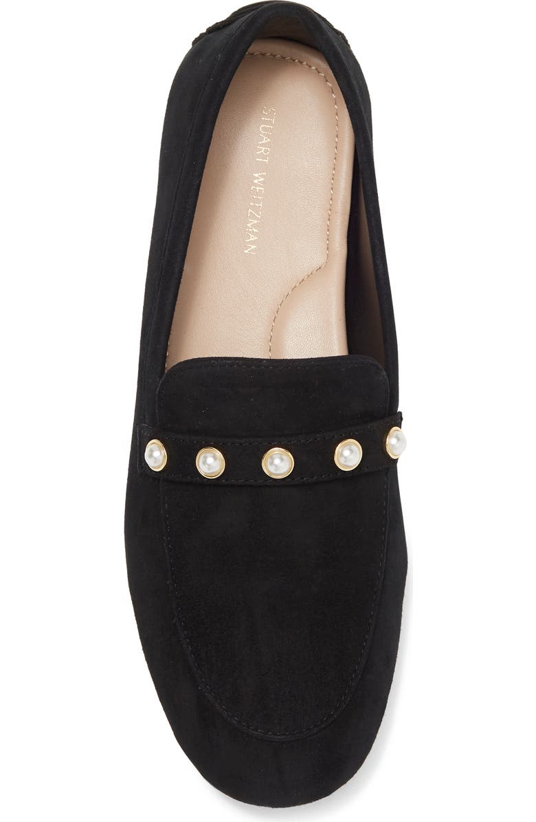 Stuart Weitzman Allpearls Faux Pearl Studded Driving Loafer, Alternate, color,