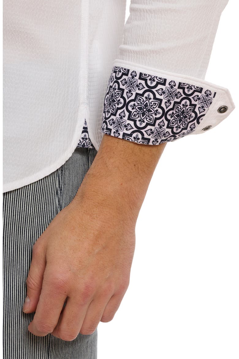 Cantina Seersucker Snap-Up Western Shirt, Alternate, color, WHITE