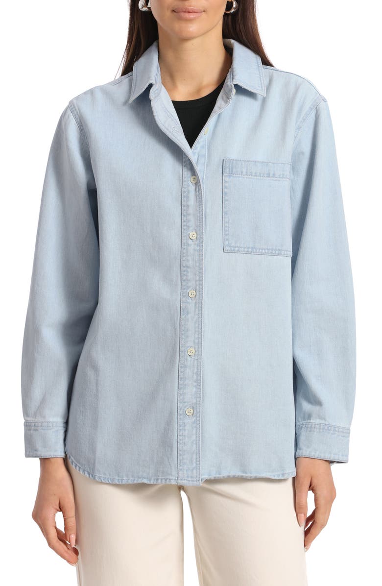 Bagatelle Cotton Denim Shirt, Main, color, 