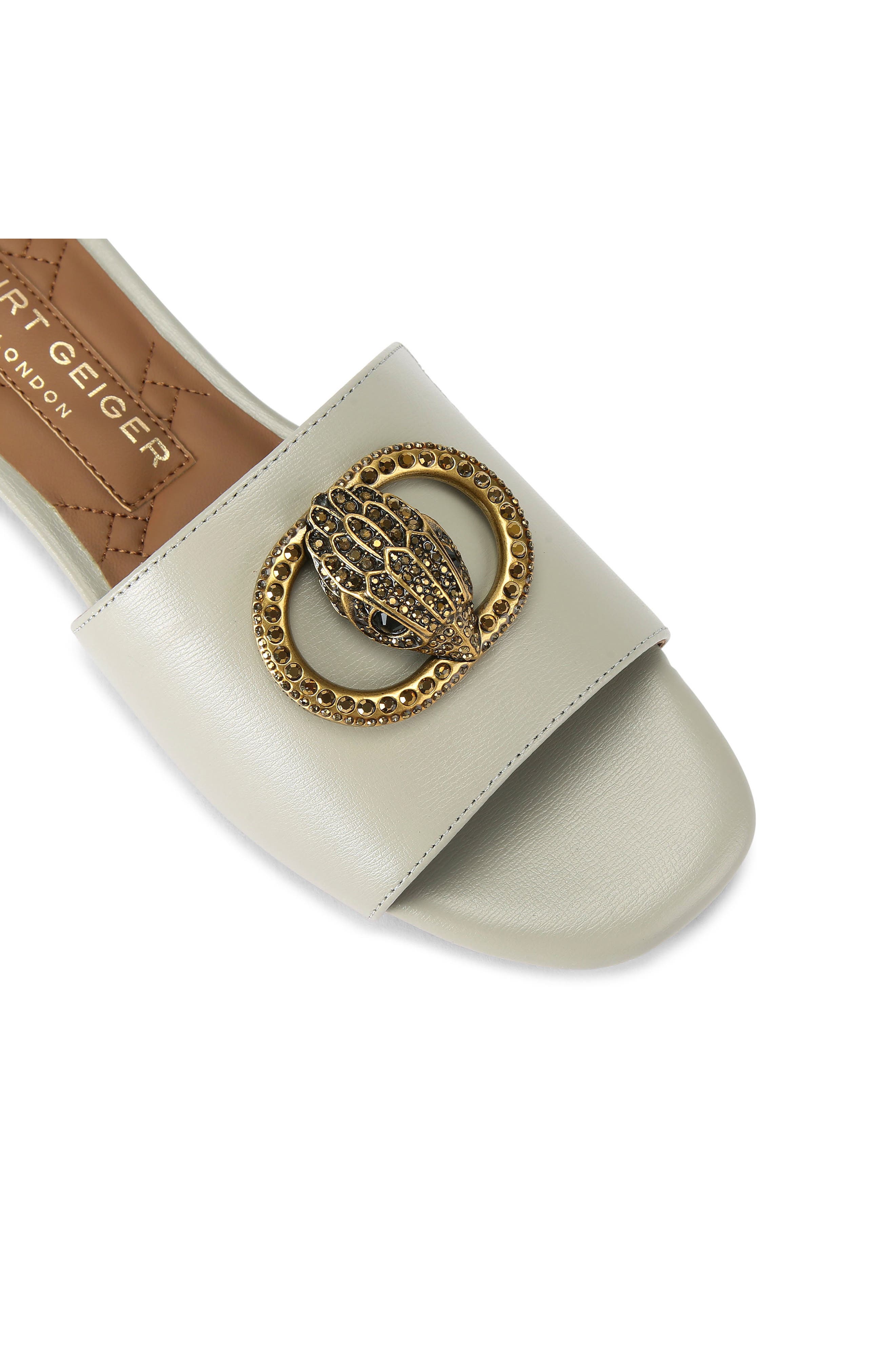 Chelsea Leather Slide Sandal, Alternate, color, LIGHT/ PASTEL GREY