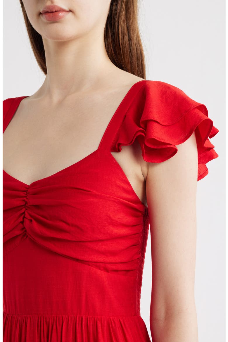 Tiered Maxi Dress, Alternate, color, RED
