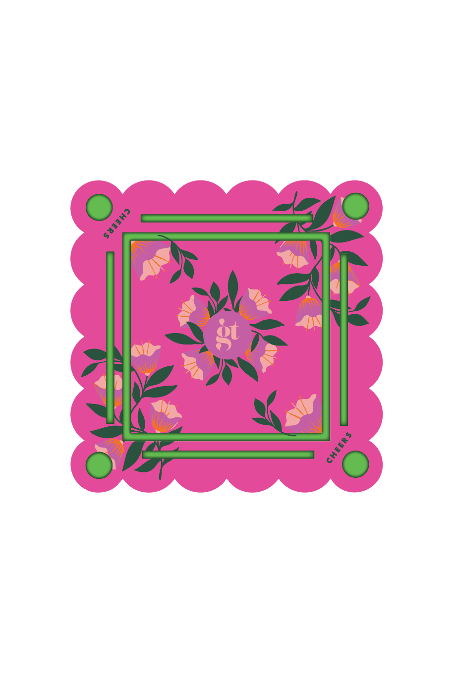 selected Neon Floral Pink