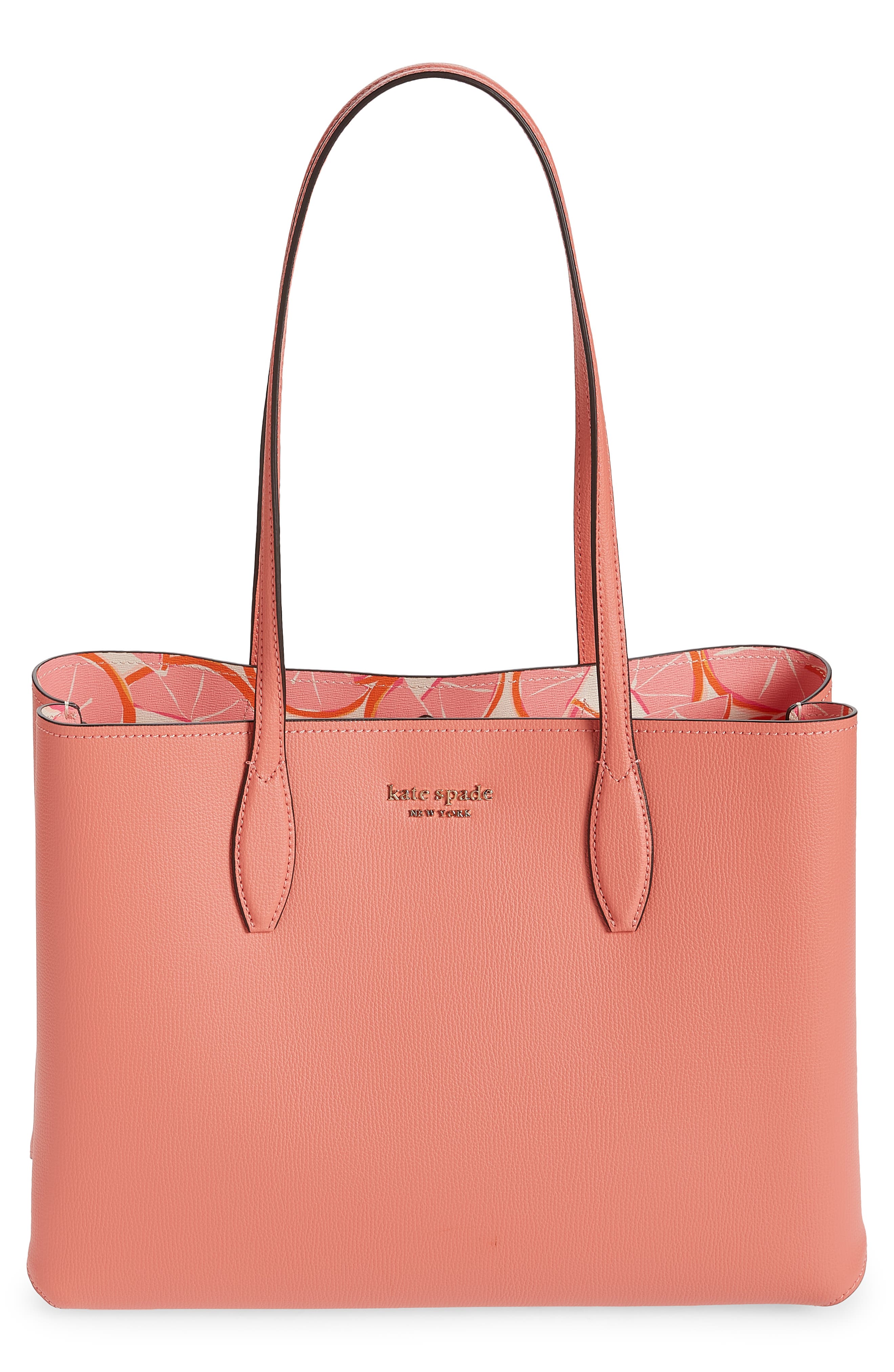 all day grapefruit pop tote, Main, color, GARDEN ROSE