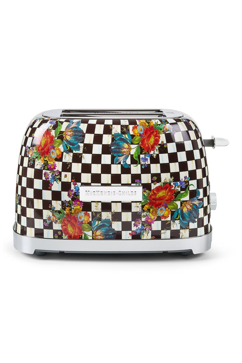 Courtly Flower Market 2-Slice Toaster, Alternate, color, BLACK