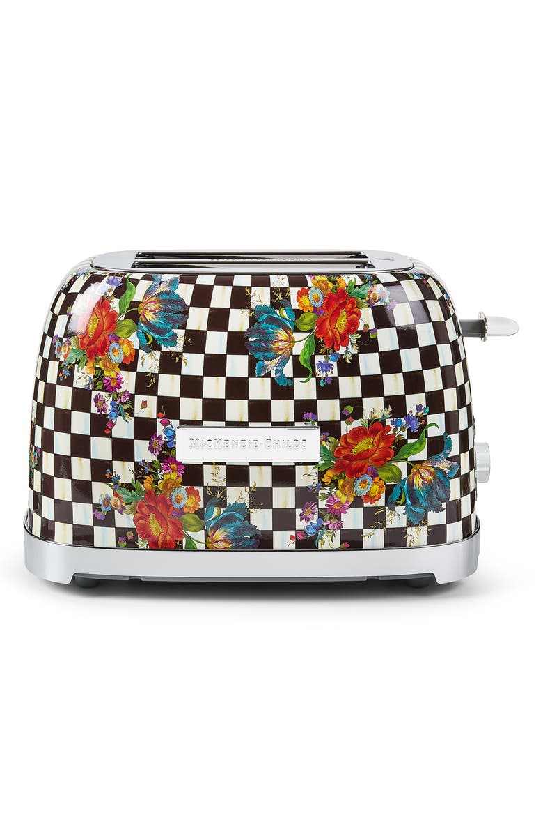 MACKENZIE CHILDS Courtly Flower Market 2-Slice Toaster, Alternate, color, Black