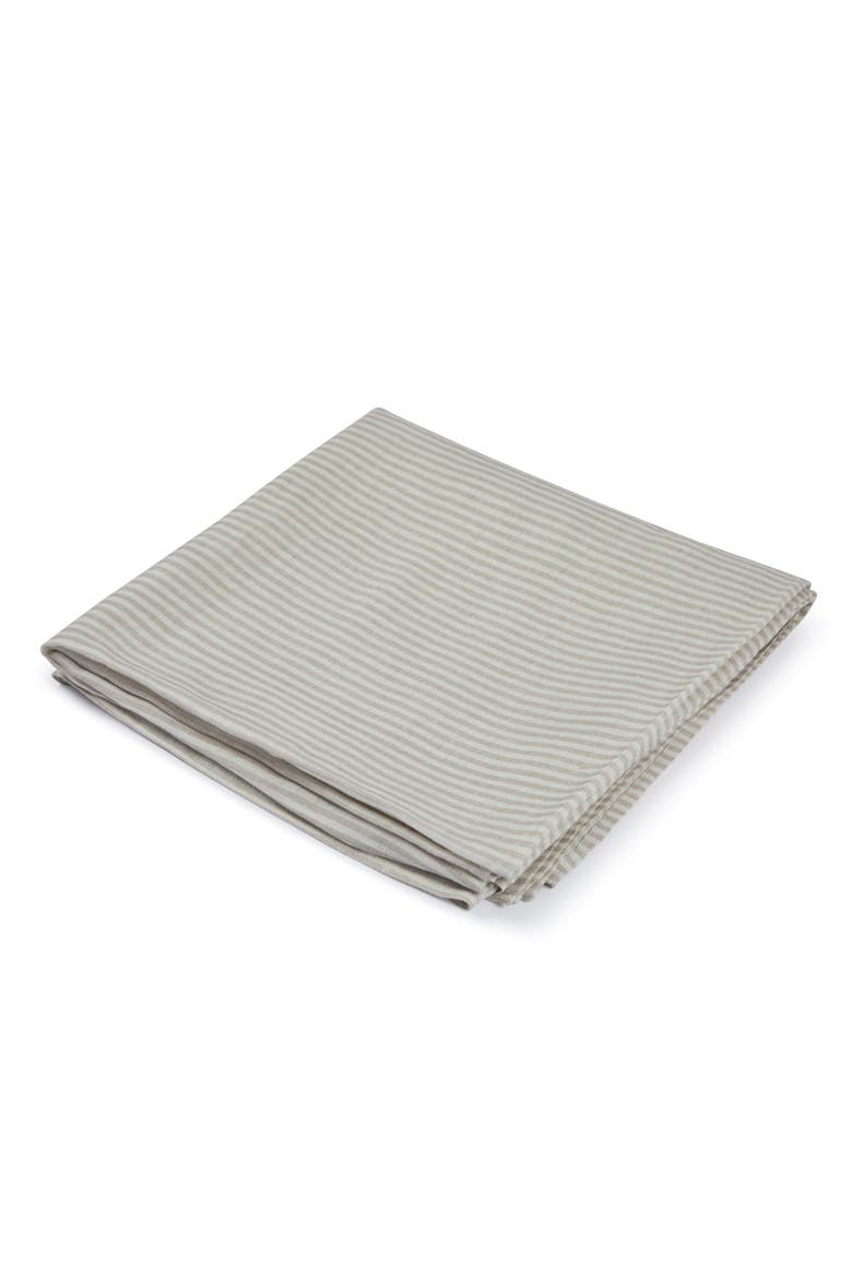 Savannah Stripes Tablecloths, Main, color, Seashell & Dunes - 62" x 120"