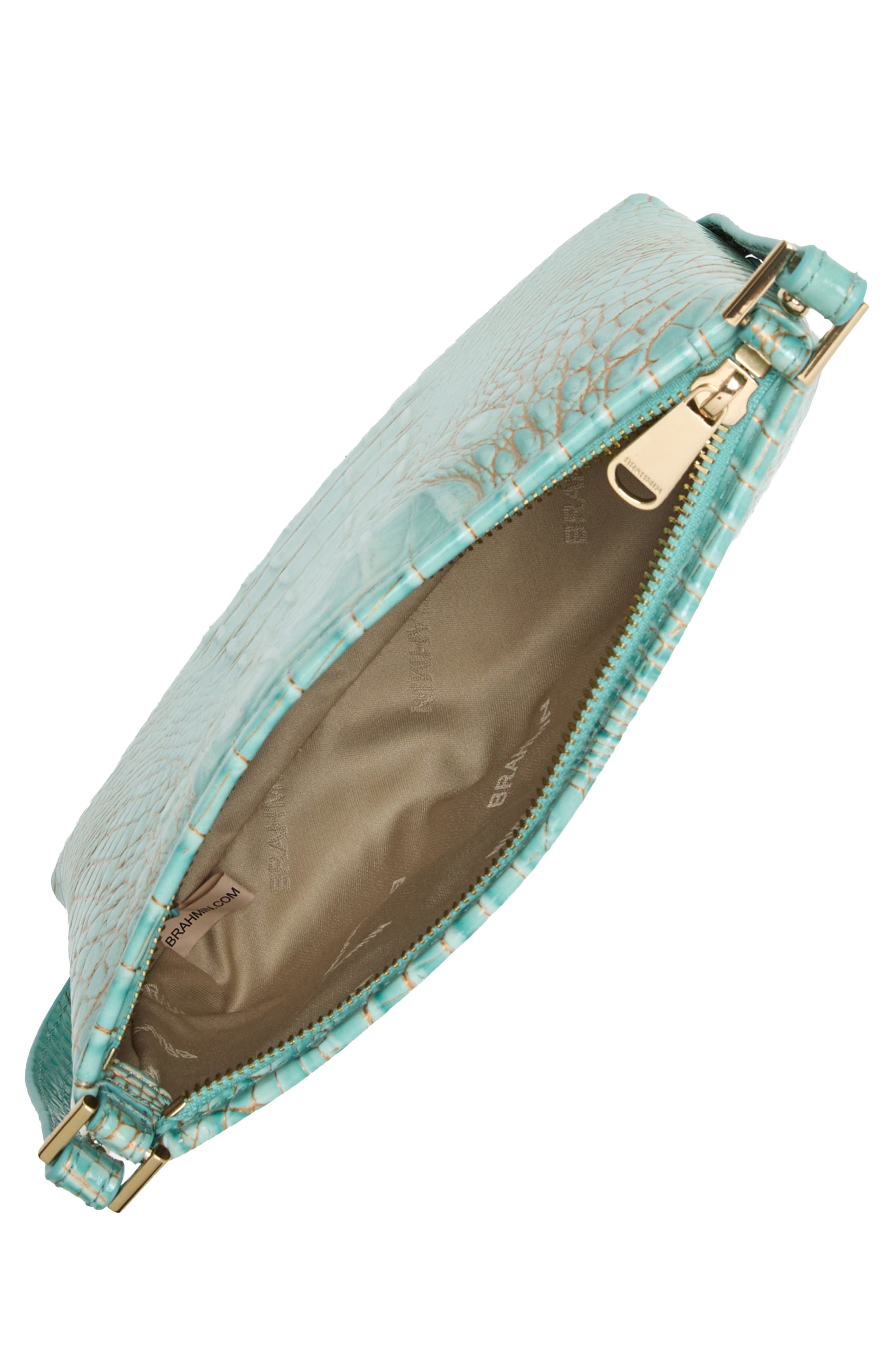 Brahmin Lorelei Croc Embossed Leather Shoulder Bag, Alternate, color, 