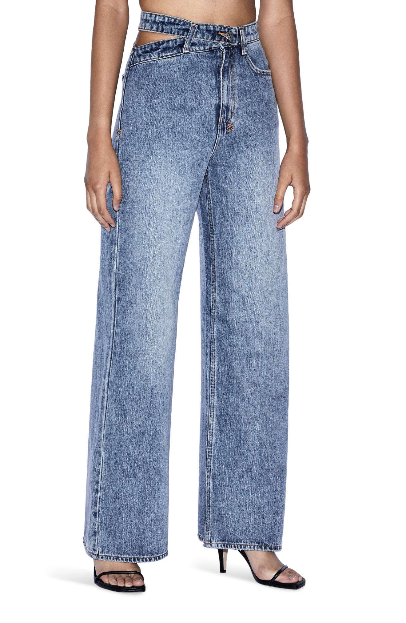 Ksubi Haven Cutout Waist Wide Leg Jeans (Women) | Nordstromrack