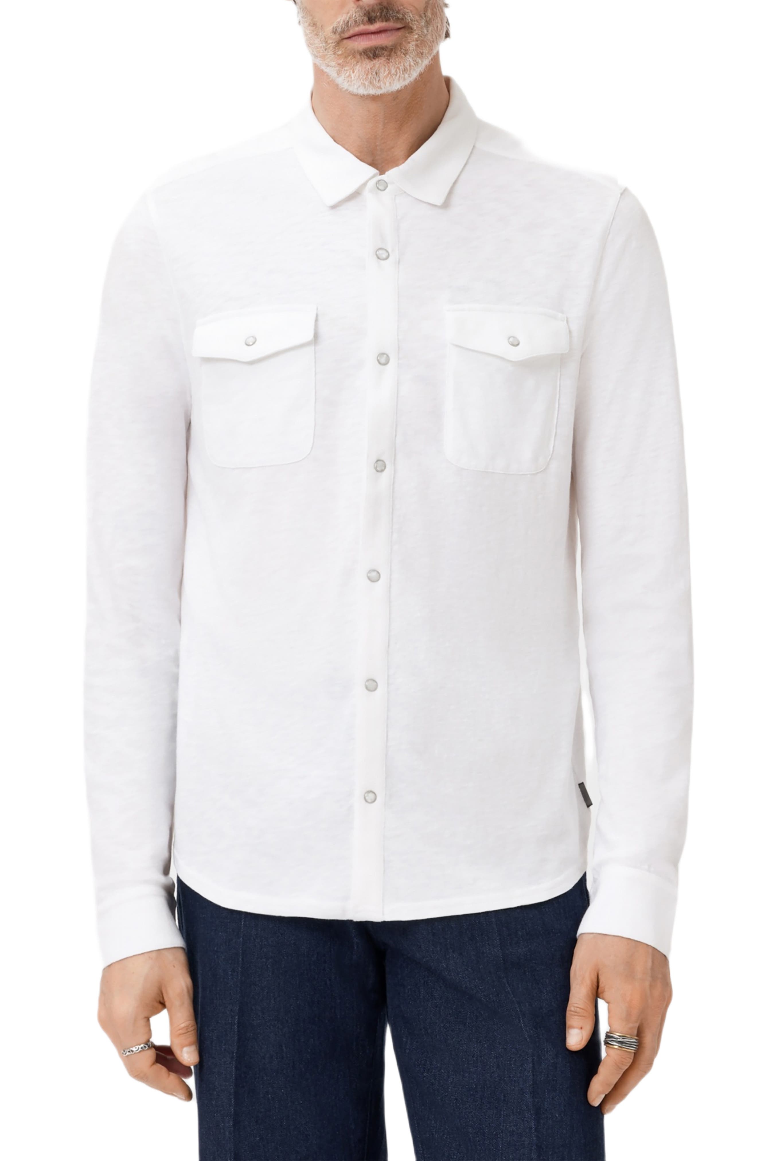 John Varvatos Arvon Knit Western Snap-Up Shirt