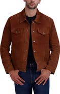 Cole Haan Suede Trucker Jacket