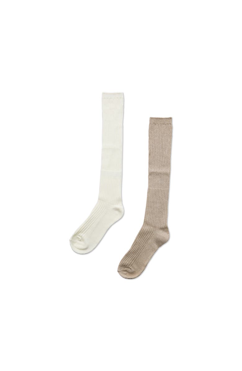 Belle & Bloom Go For It 2 Pack Socks, Main, color, Beige