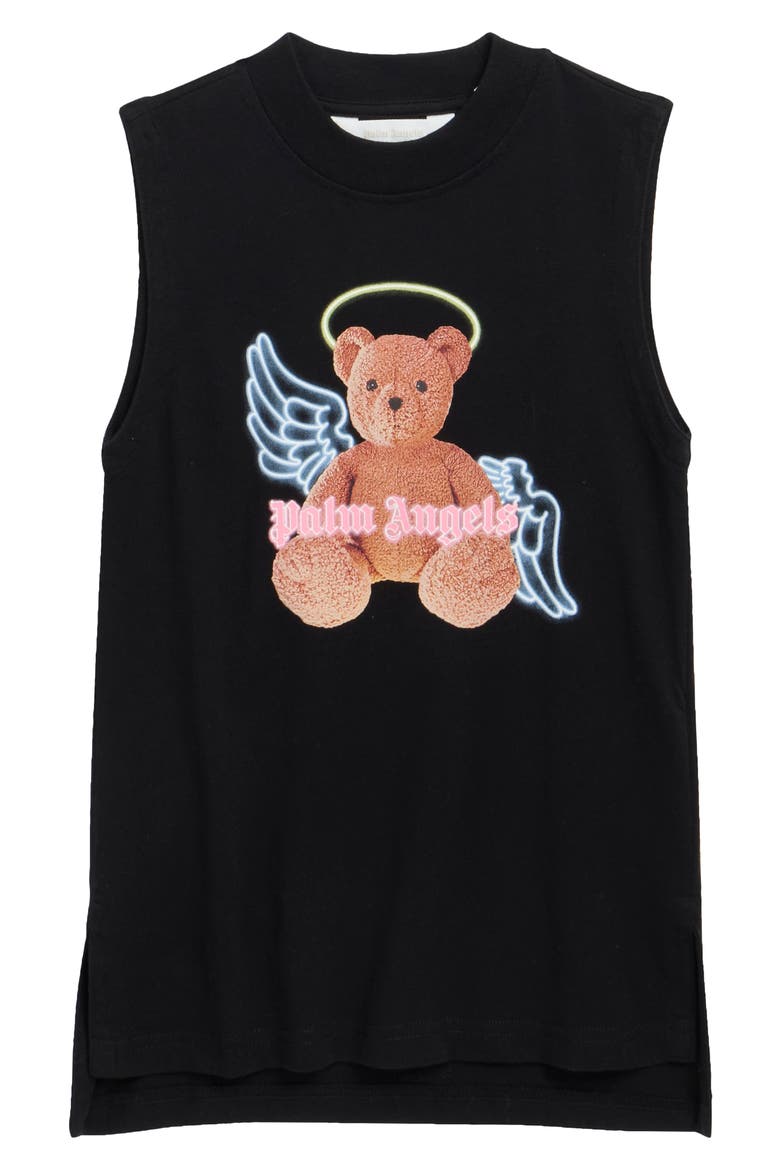 Kids' Bear Angel Tank Dress, Main, color, BLACK BROWN