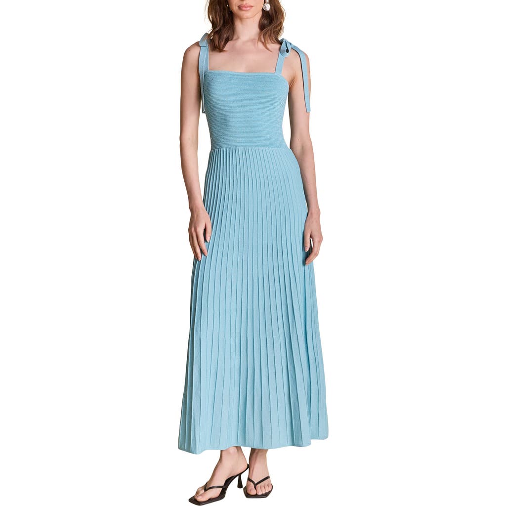 Endless Rose Tie Strap Metallic Maxi Sweater Dress