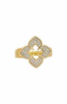 Cubic Zirconia Quatrefoil Ring
