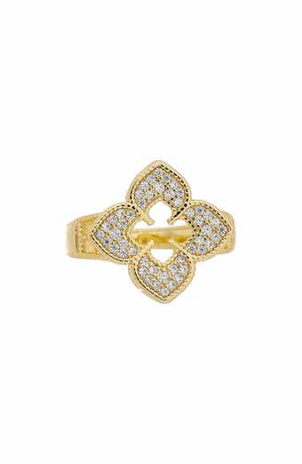 Cubic Zirconia Quatrefoil Ring