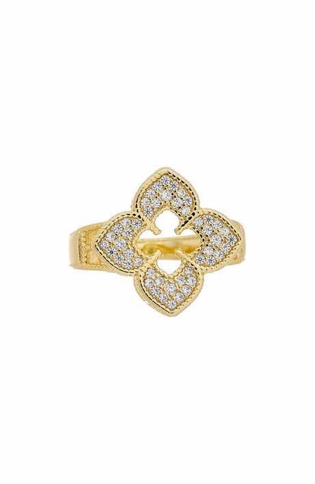Cubic Zirconia Quatrefoil Ring