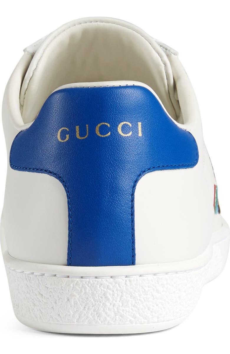 Gucci New Ace Embroidered Tennis Sneaker, Alternate, color,