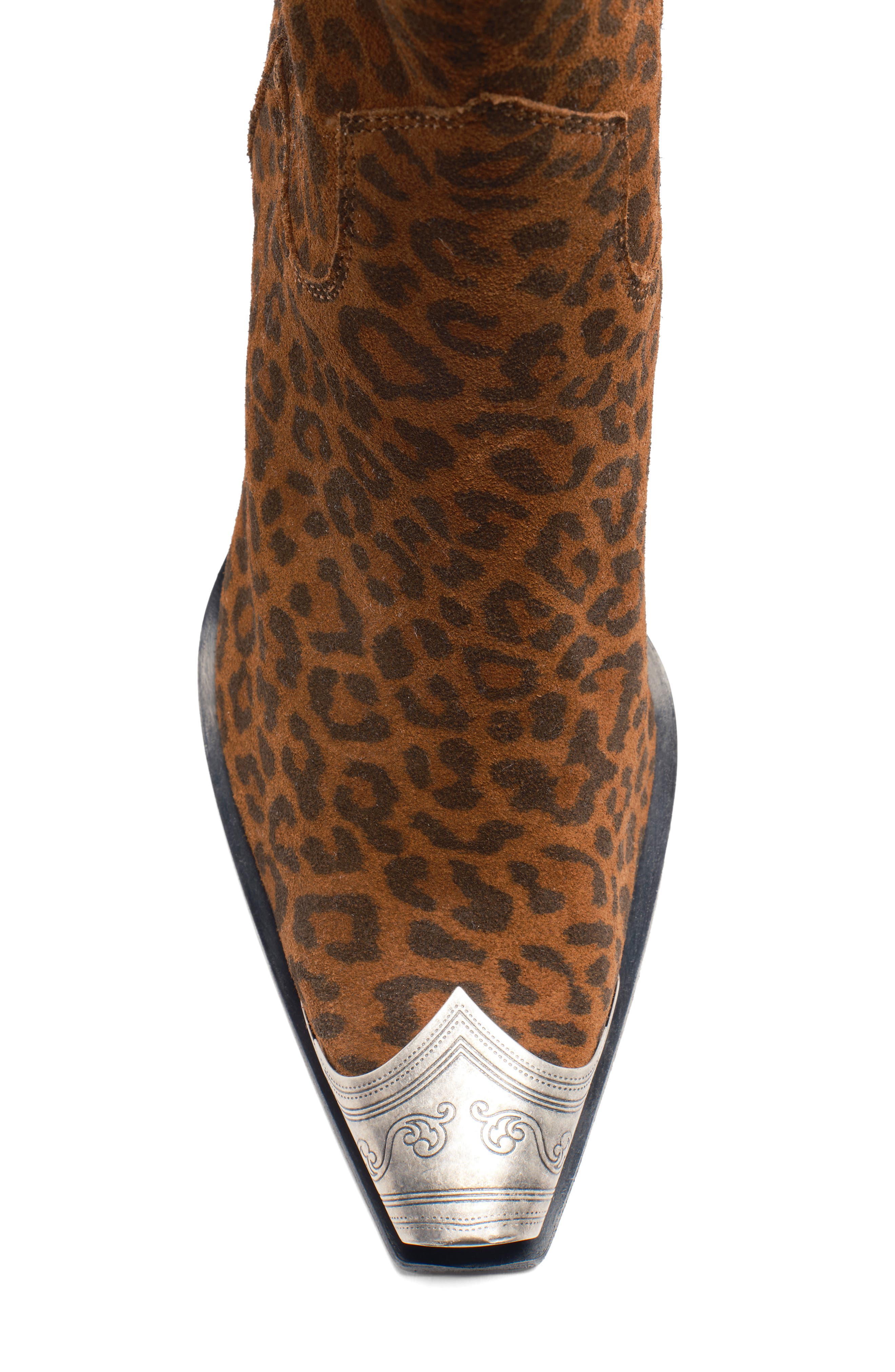 Free People Brayden Western Boot, Alternate, color, Leopard Suede