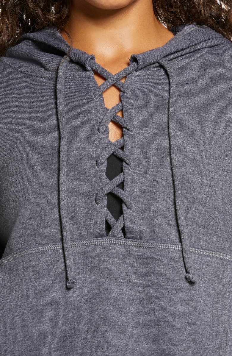 FP Movement by Free People Free People FP Movement Believe It Lace-Up Hoodie, Alternate, color, 